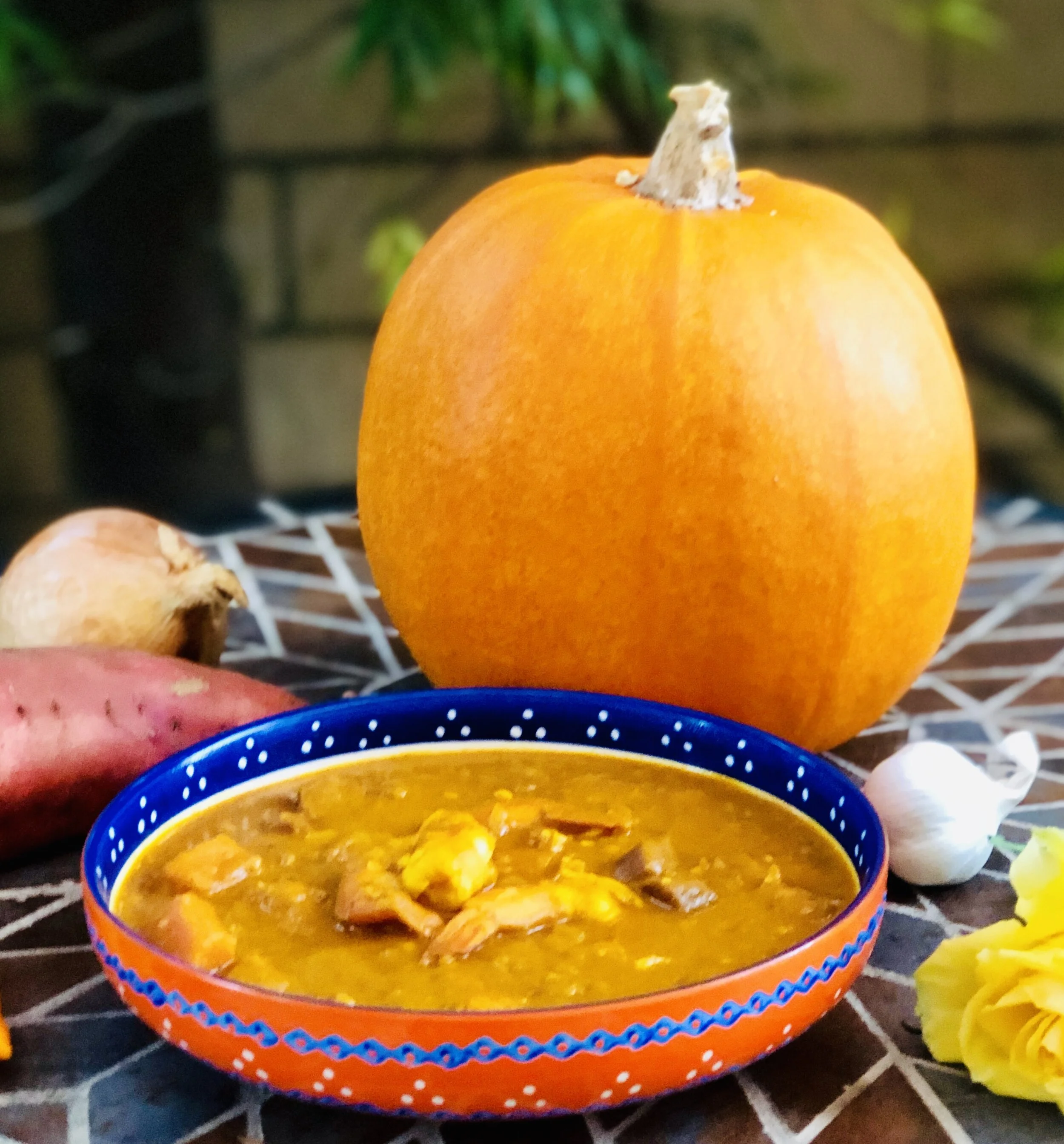 Spicy Pumpkin, Sweet Potato & Prawn Curry
