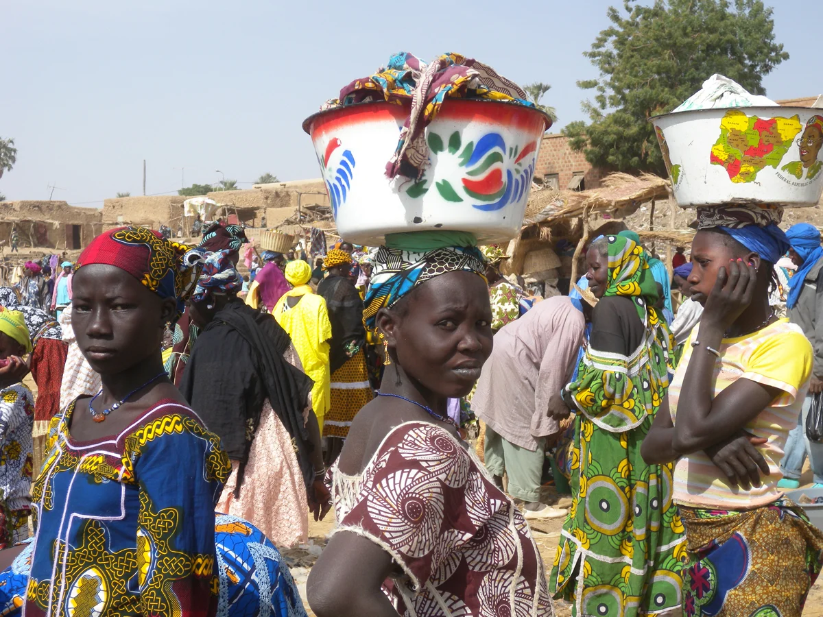 Villaggio sul fiume Niger