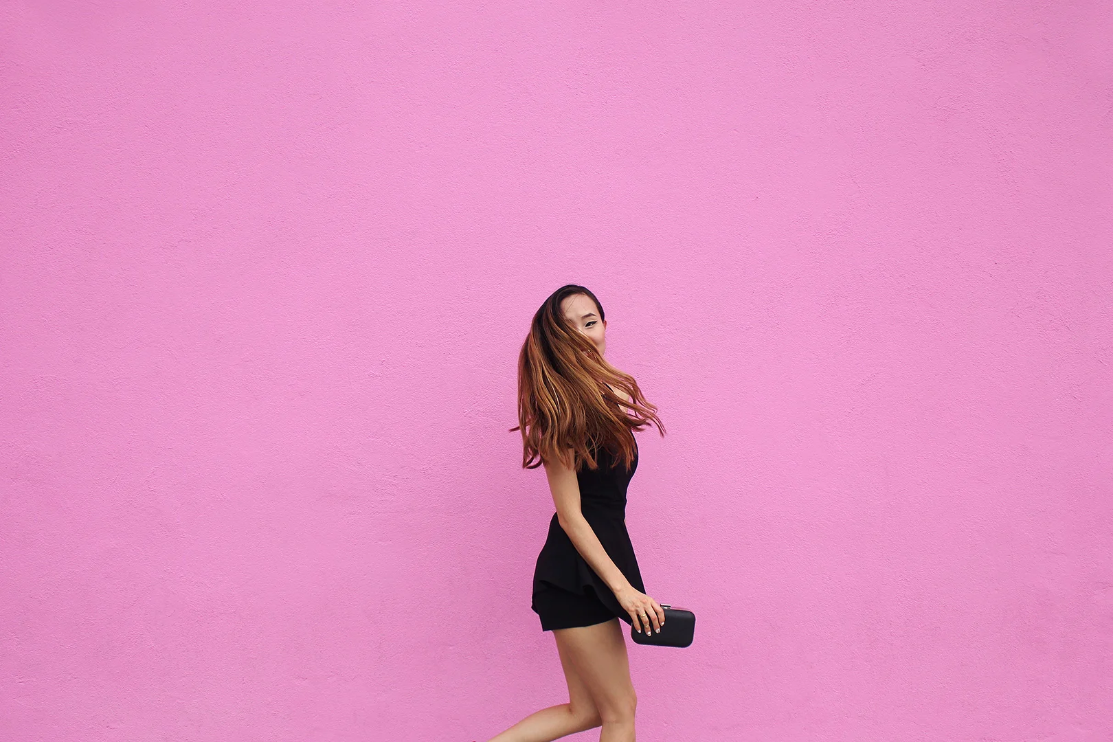 At the pink Paul Smith Store on Melrose.