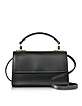 Sophie Hulme Black Leather Parker Nano Crossbody Bag