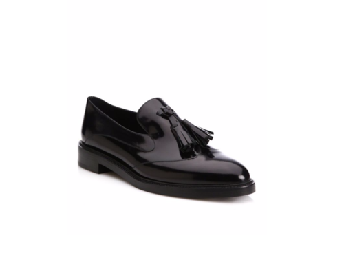 Burberry Halsmoor Patent Leather Tassel Loafers