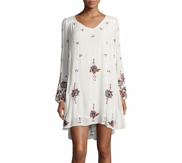 Free People Oxford Embroidered Mini Dress