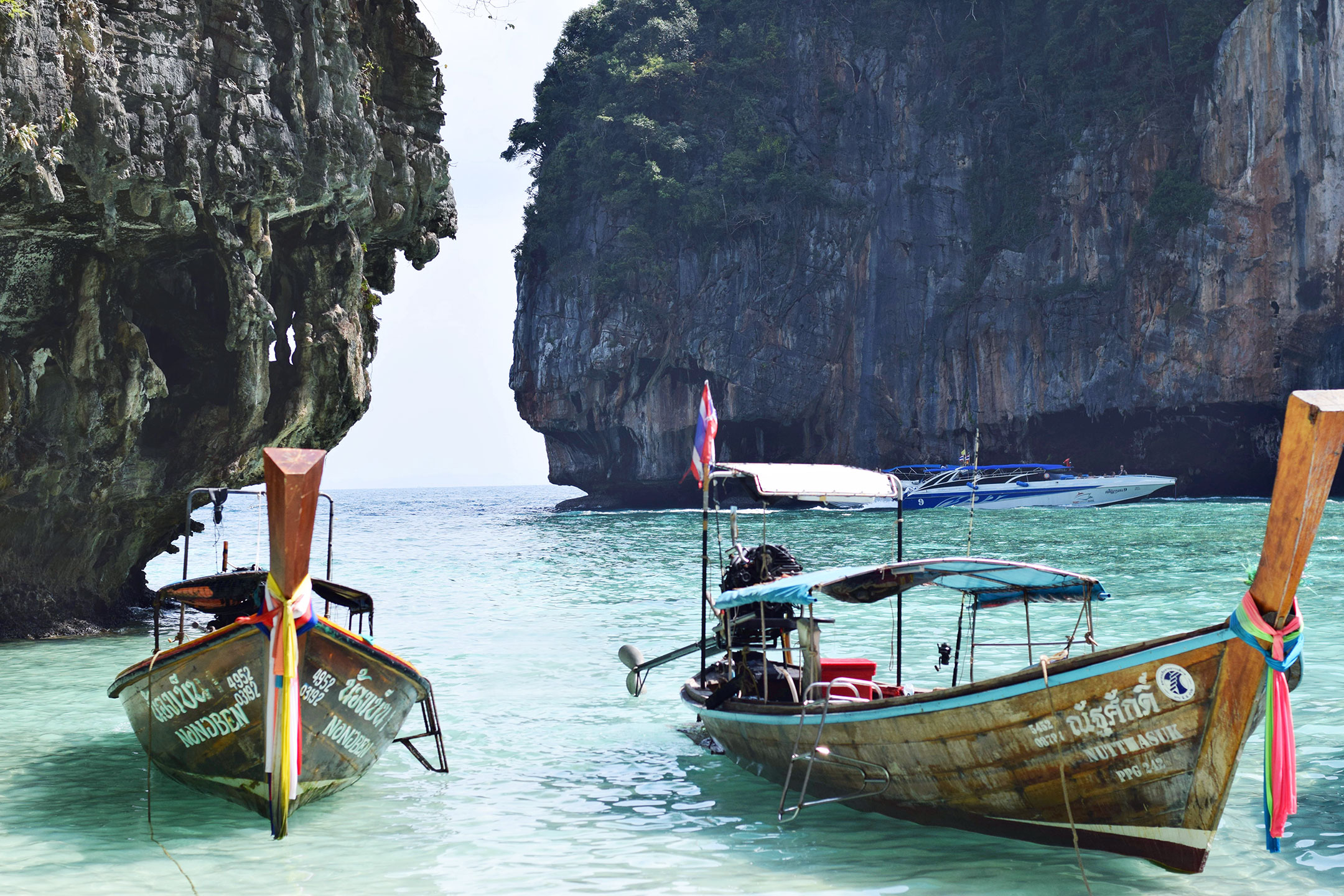  Boats docked in the Phi Phi Islands 