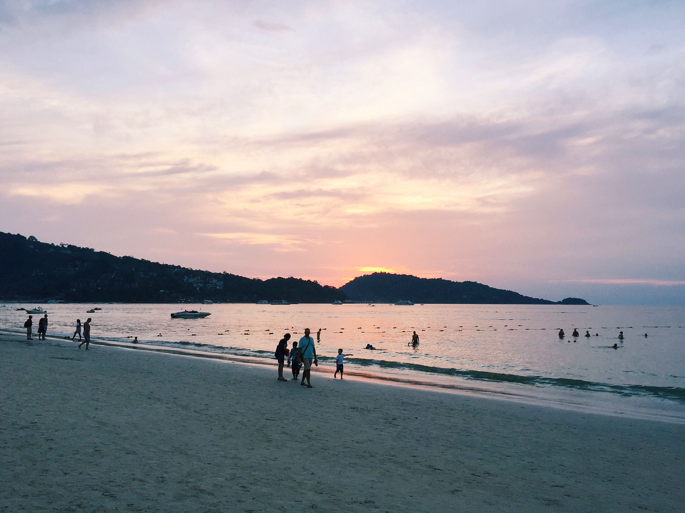  A beautiful sunset at Patong Beach in Phuket 