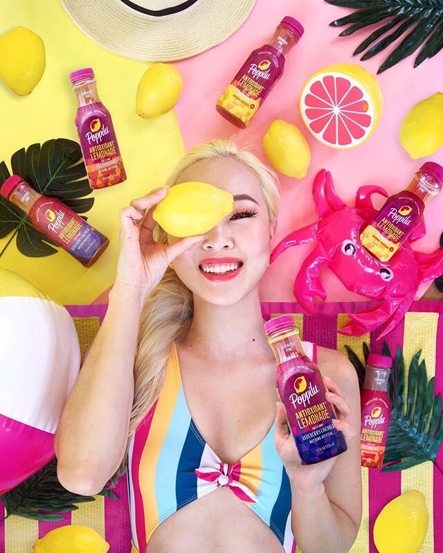 🍋🎉 GIVEAWAY TIME!!! 🎉🍋 I&rsquo;m partnering with @drinkpoppilu to bring a variety pack of Poppilu Lemonade to a lucky winner! A #tartandtangy lemonade on a bright, summery day is the definition of happiness to me. Backyard picnics and sunbathing 