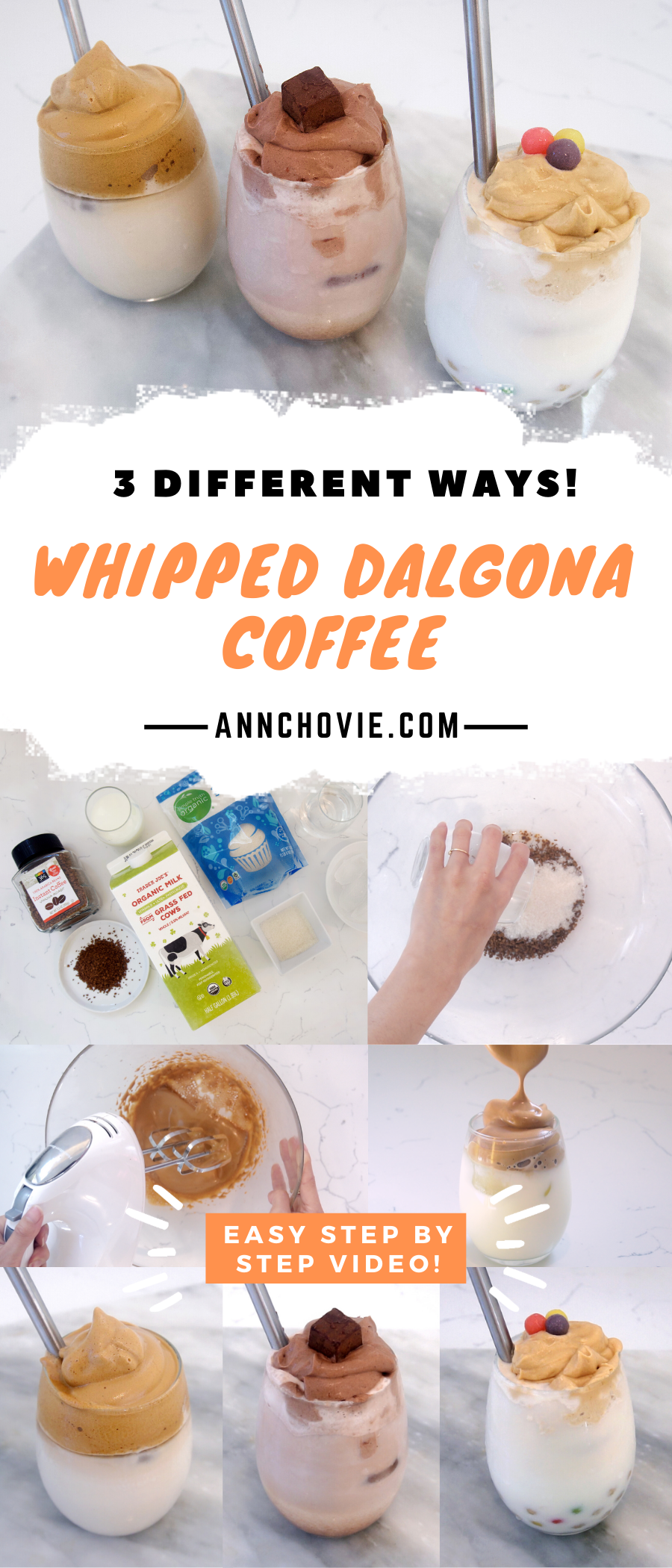 How To Make Dalgona Coffee Three Different Ways