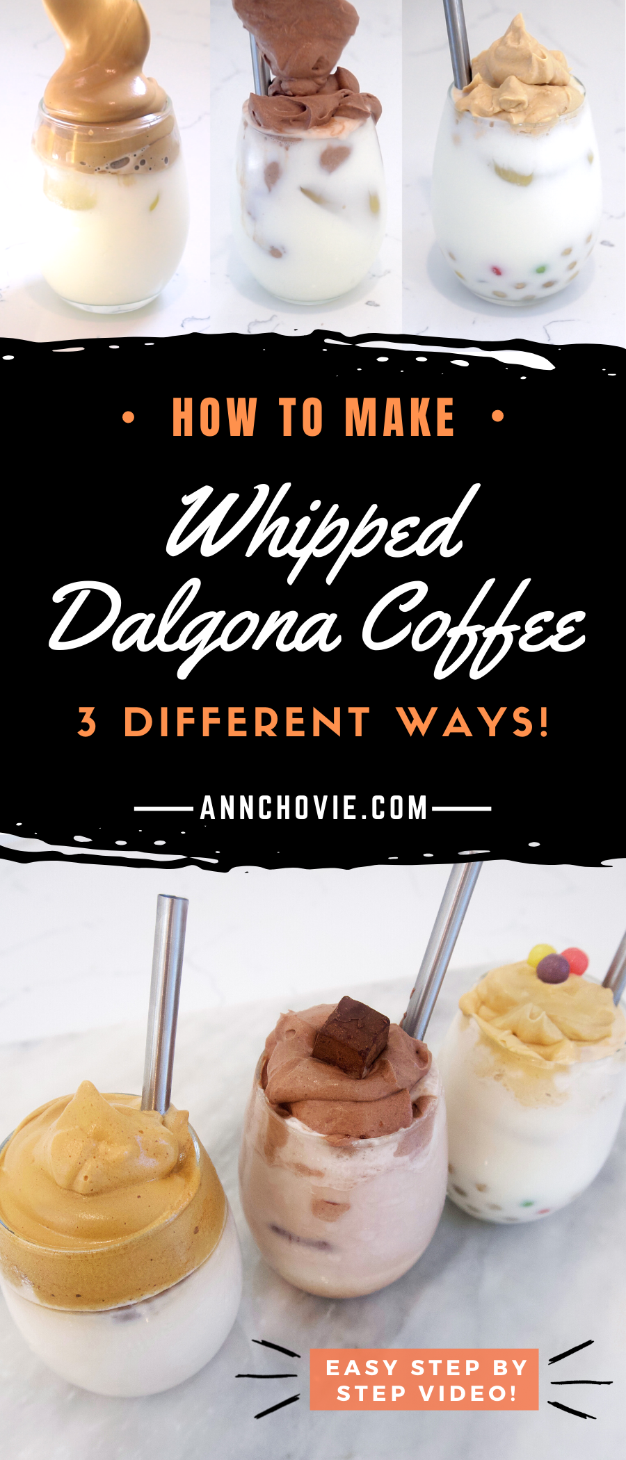 How To Make Dalgona Coffee Three Different Ways