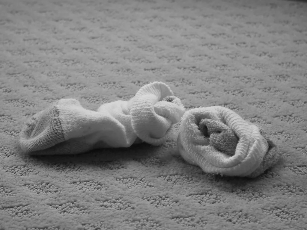 socks on the floor