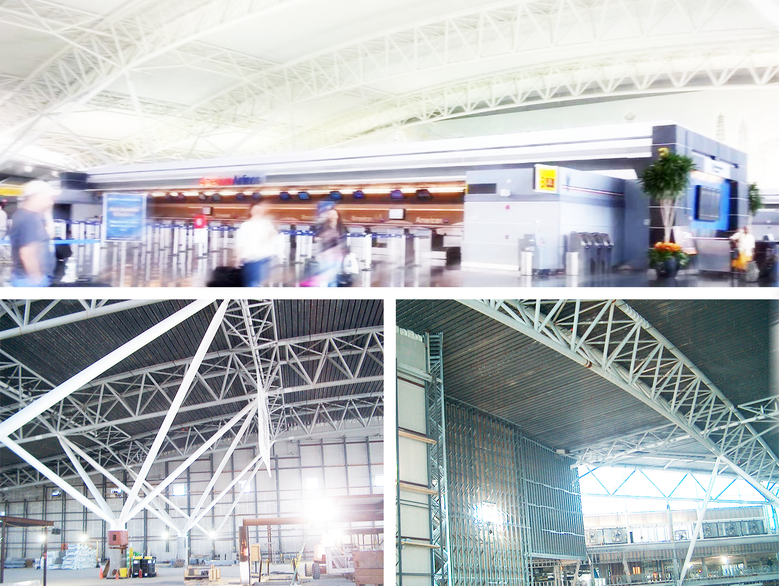   AMERICAN AIRLINES TERMINAL  The modeled truss wall, sub-framing, and wall panels including connections/attachments were designed and analyzed to meet NYC Building Code and American Iron and Steel Institute (AISI) requirements including buckling ana