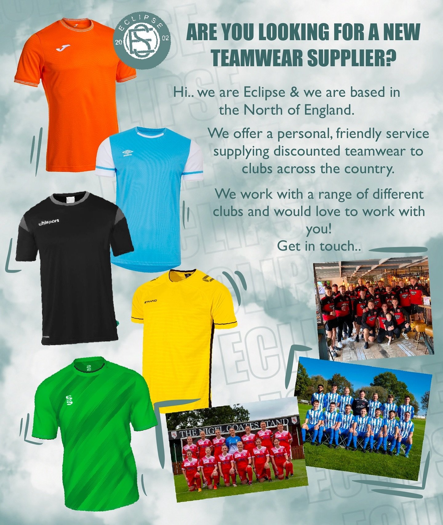 Look no further.. we supply Joma.. Umbro.. Errea.. Stanno and Surridge.. whether it&rsquo;s teamwear, training wear or footballs get in touch! 

#teamwear #trainingwear #footballkits