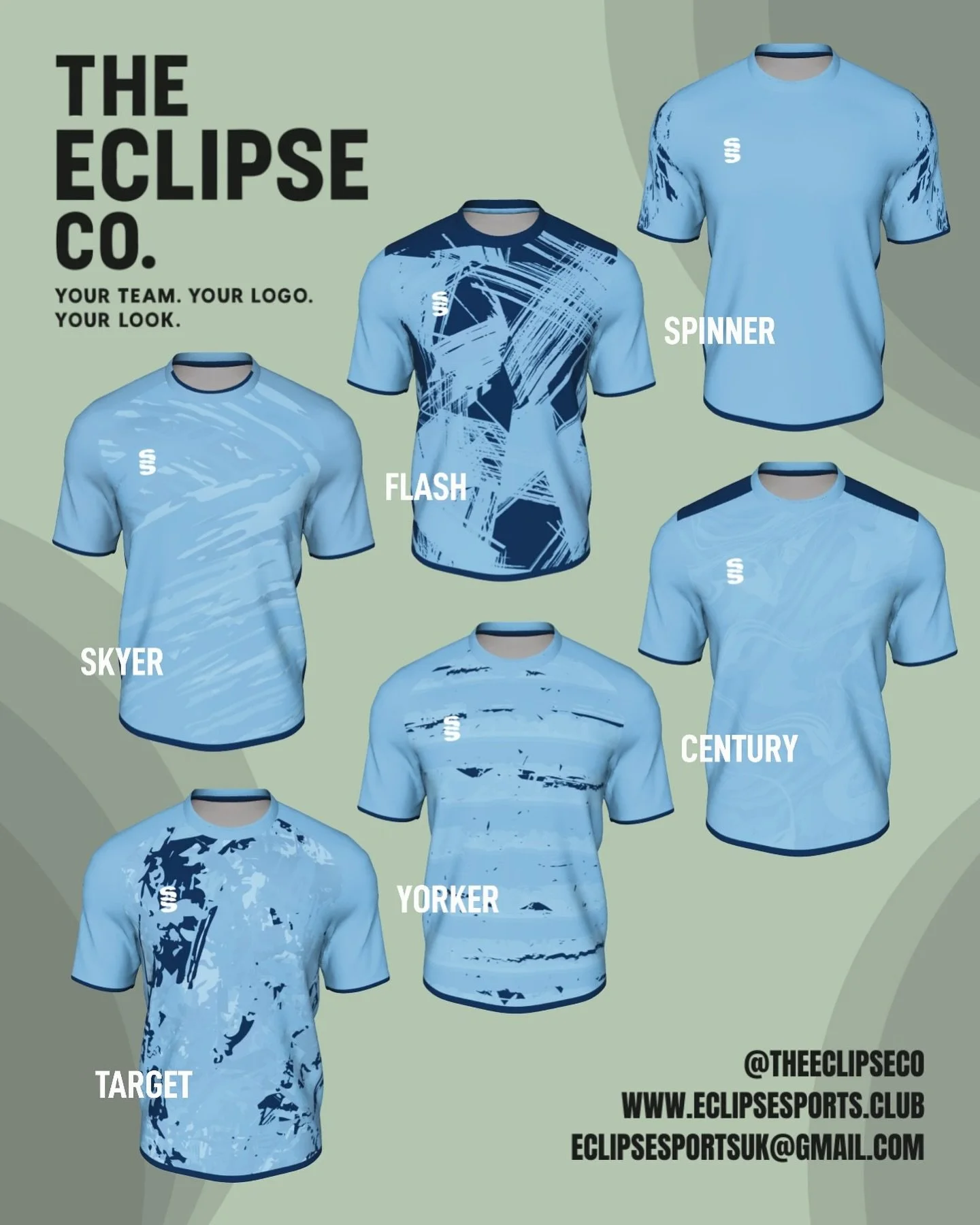 You’ve had a month off and yes you should now be thinking about next season!! 🏏
Give your club a fresh look with Surridge T20 kits!!.. these designs come in a range of colours to match your club colour!! 
Get in touch to see more options! 😍