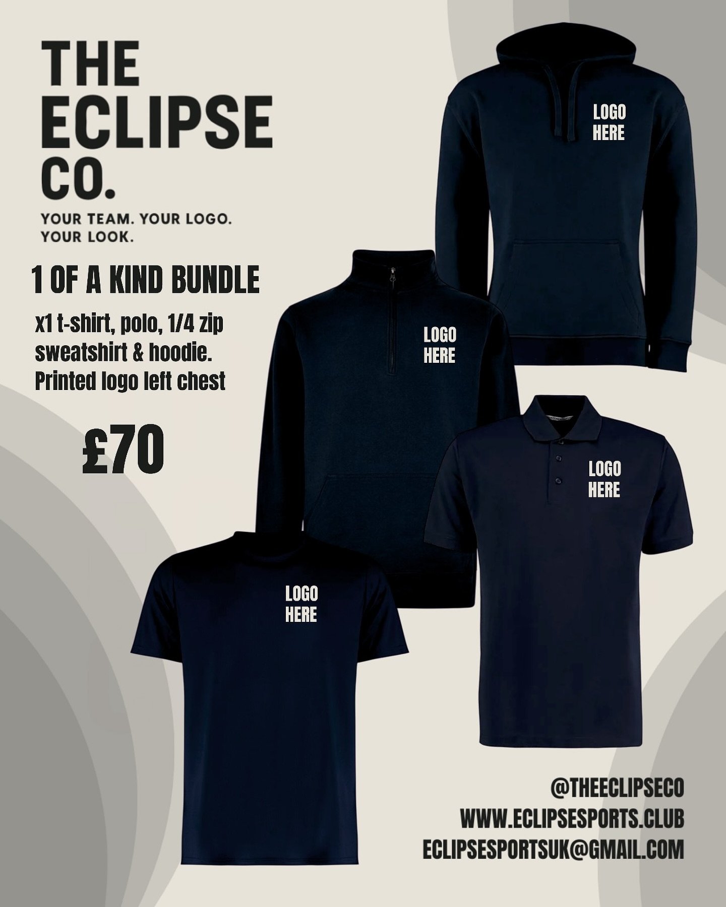 Get your hands on our &lsquo;1 of a kind Bundle&rsquo;☝🏼choose from black, grey or navy, branded with your logo! 

#workwear #1ofakind #theeclipsesco