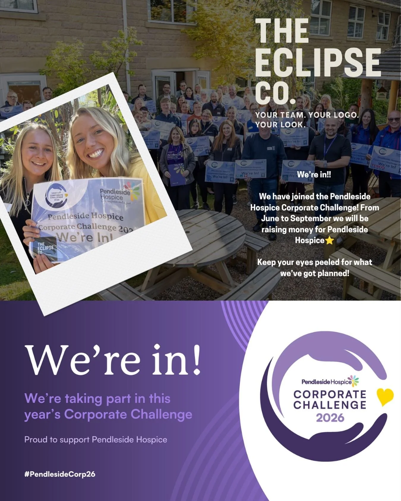 WE&rsquo;RE IN!! 🎉

We&rsquo;re proud to be taking part in the Pendleside Hospice Corporate Challenge this year!

Over the summer, we&rsquo;ll be raising money for our amazing local hospice and supporting the incredible work they do for patients and