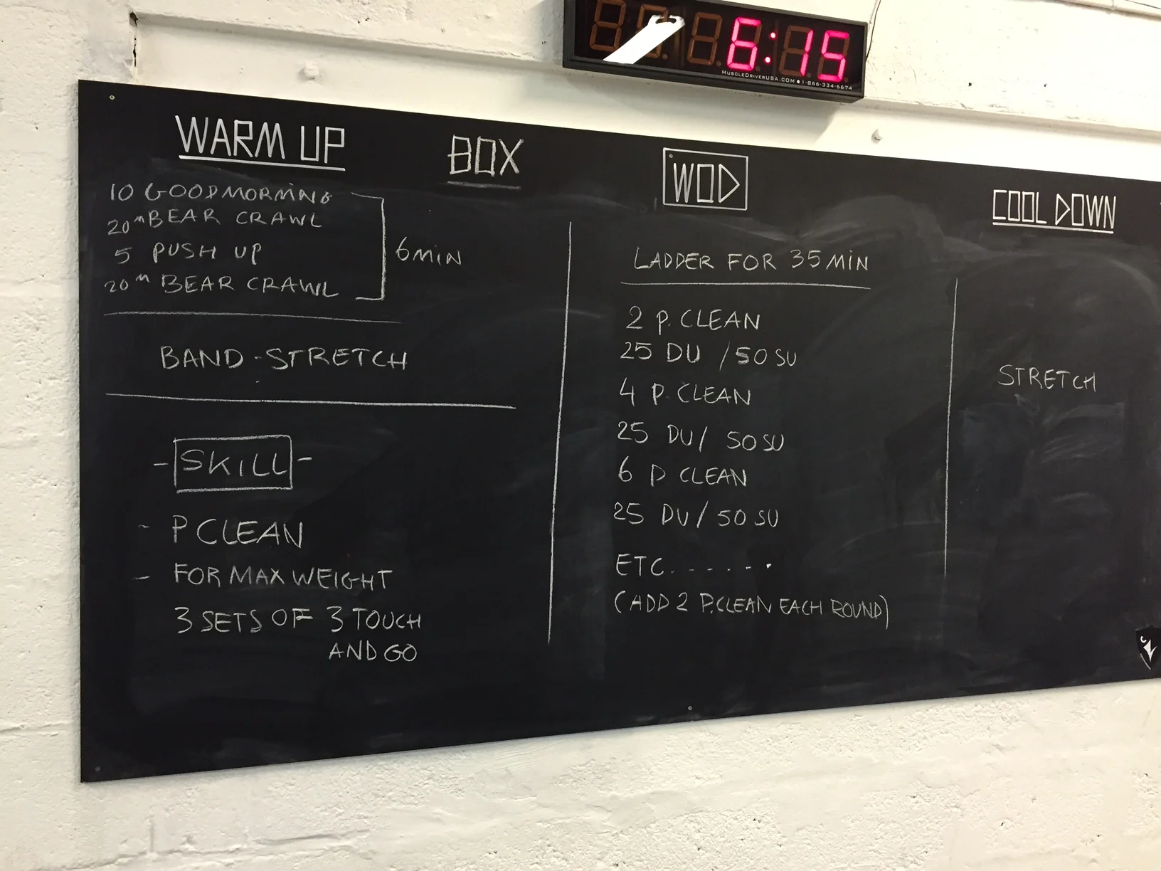 WOD 11/03/2012 CLEAN & DU LADDER