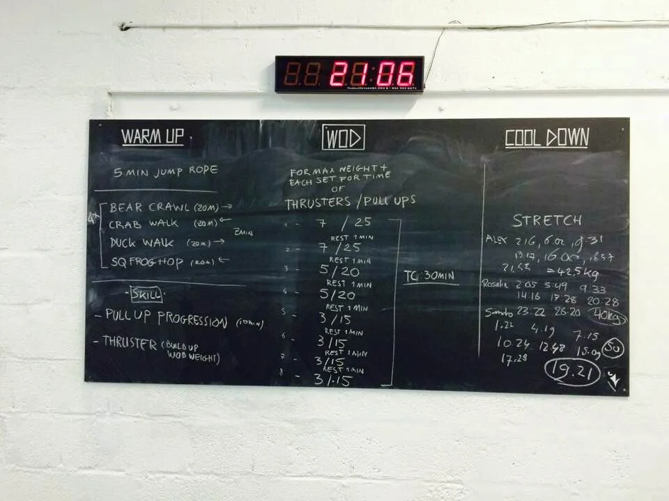 WOD 06/05/2015 Thrusters & Pull ups