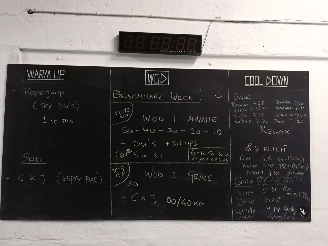 BENCHMARK WEEK DAY 1 - ANNIE & GRACE