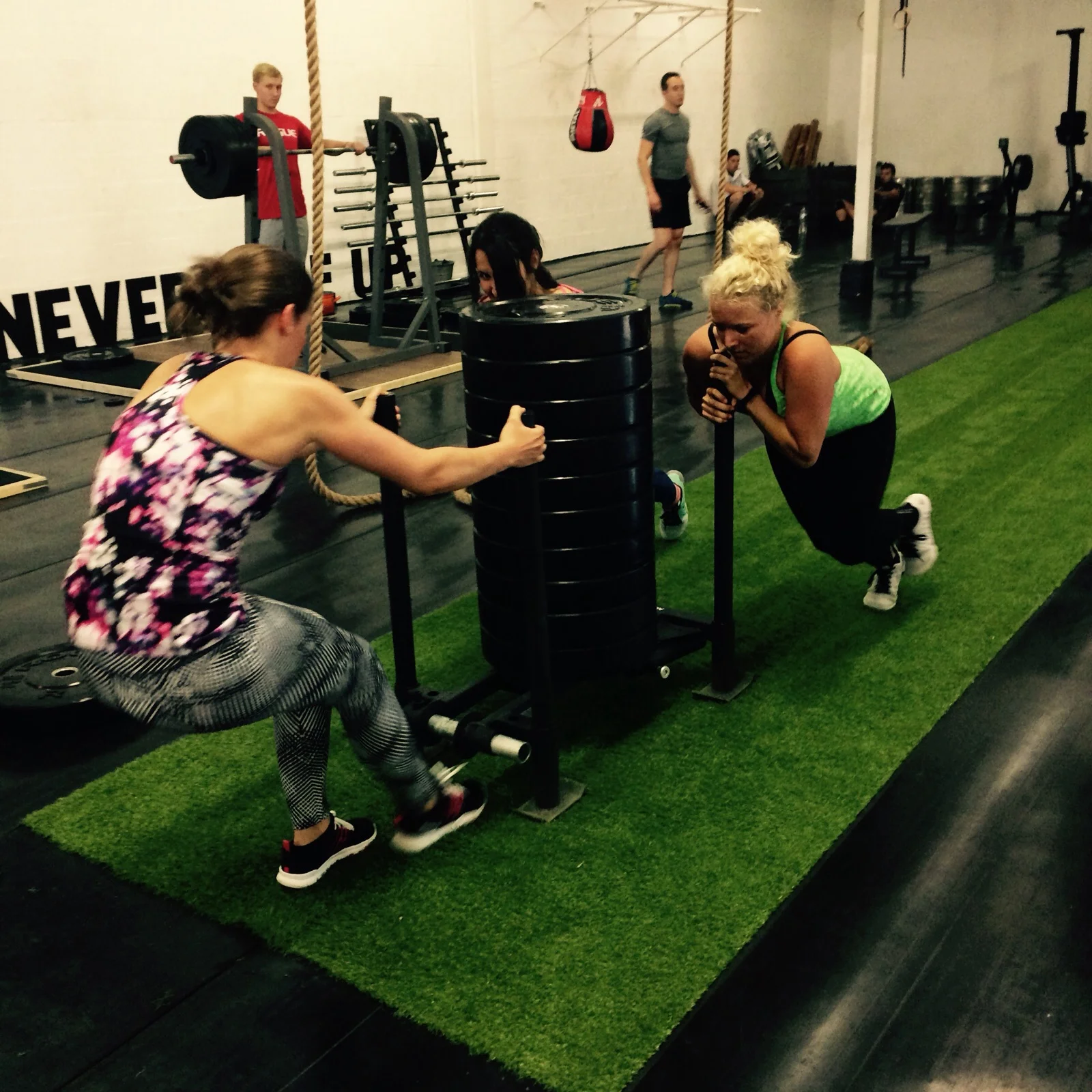 Sled pushing a 1000kg