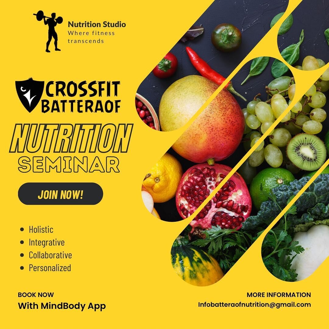 We would like to invite you all next Saturday for our first Nutrition Seminary at Crossfit Batteraof! This program aims to educate, guide, and support members by emphasizing balanced nutrition and mental well-being. Uncertainty about the program have