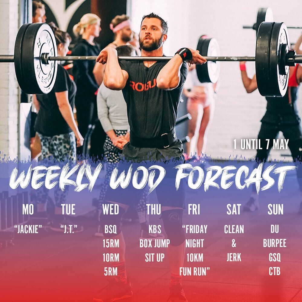 WEEKLY WOD FORECAST
EPIC week coming up!! Two benchmark WODs at the start. Heavy BSQ and a Friday night run 💪💯 #crossfit #crossfitwod #wod #linchpin