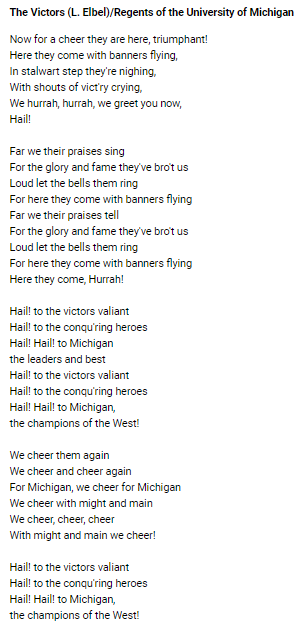 victory march fight song lyrics