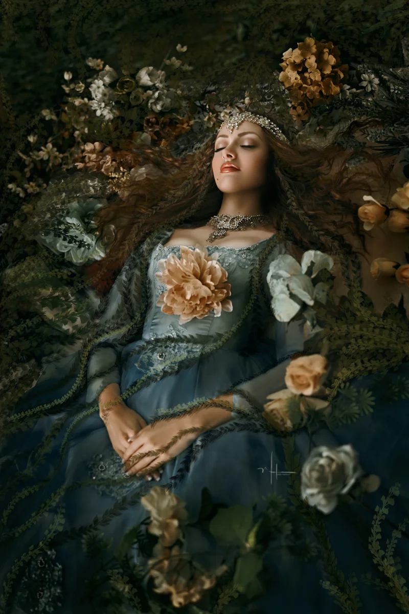 Sleeping Beauty was lost in the forest for 100 years, waiting for her Prince Charming to find her and release her from the magical spell the wicked witch placed on her.