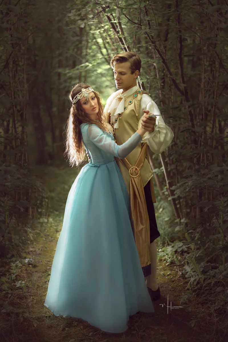 Sleeping Beauty glanced back at the bed she had laid in for 100 years, thankful that her Prince Charming finally came and broke the spell.