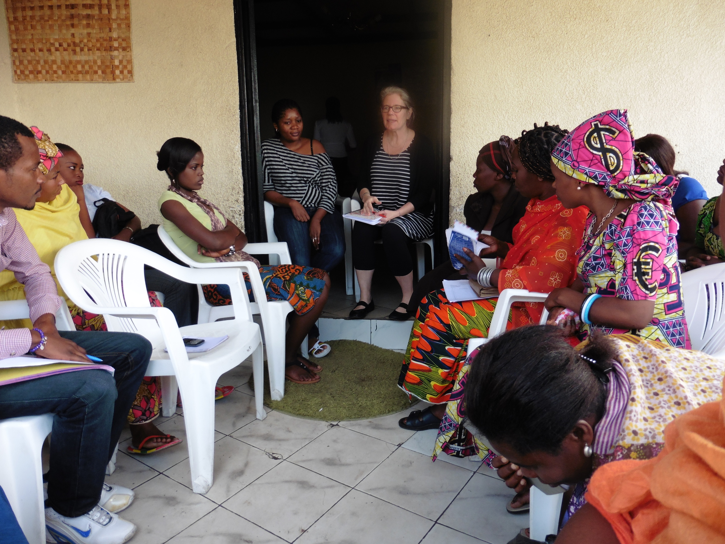 Seattle University Professor Serena Cosgrove working with our partners at HOLD-DRC.