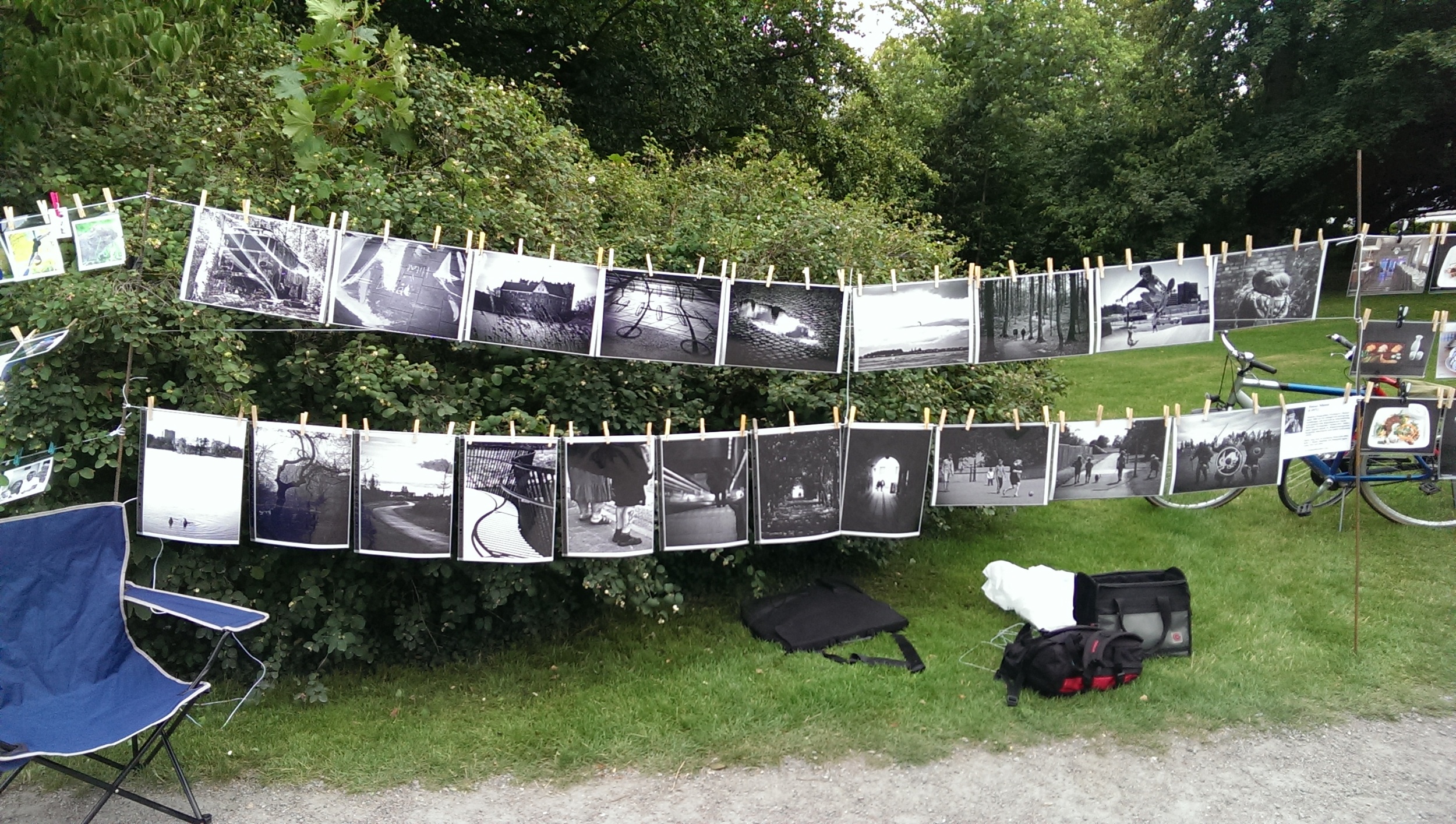 My twenty black and white prints at the Linan 2014 event