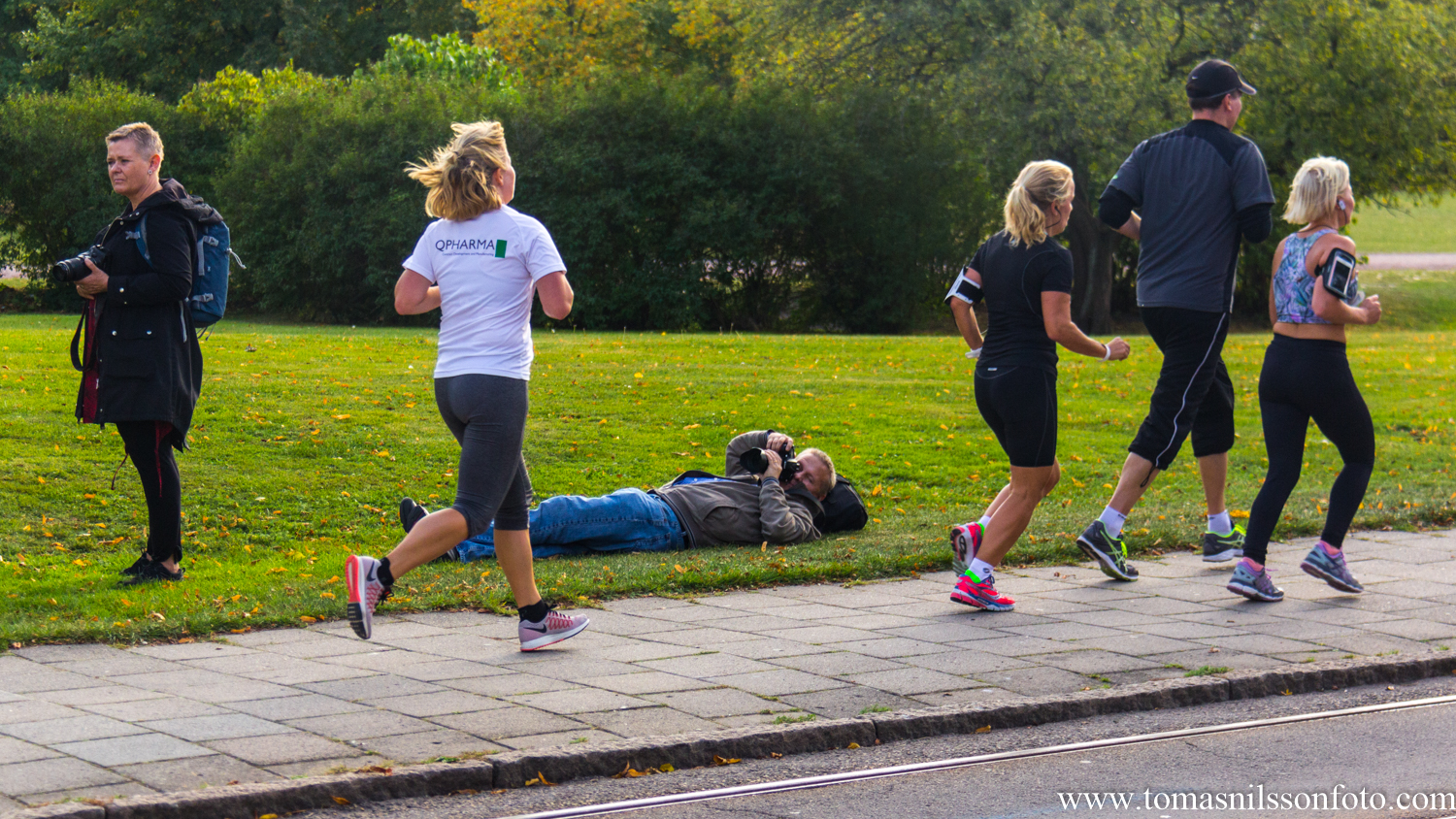It's important as a photographer to assume a comfortable position when taking a photo...