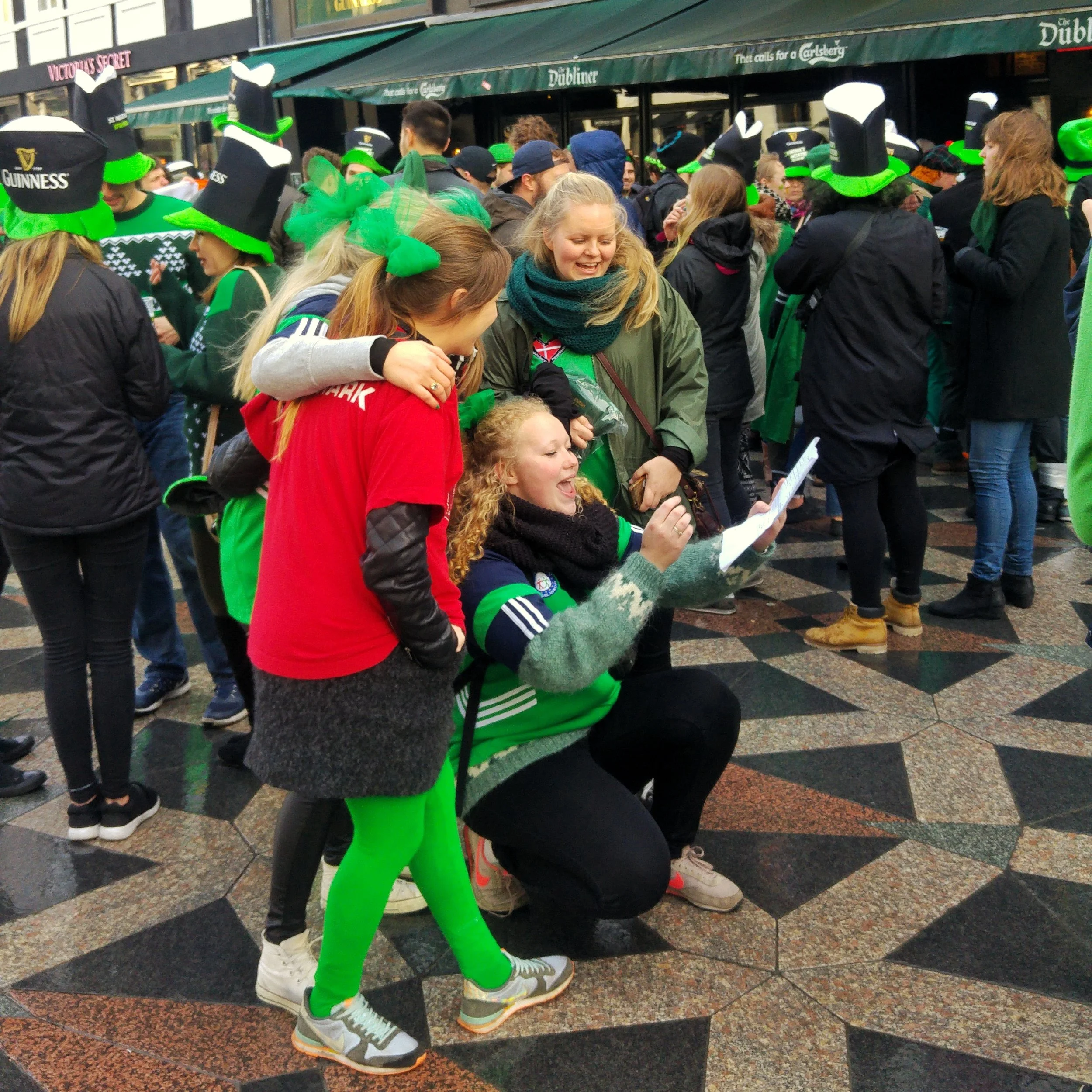 Sing-along outside the Dubliner