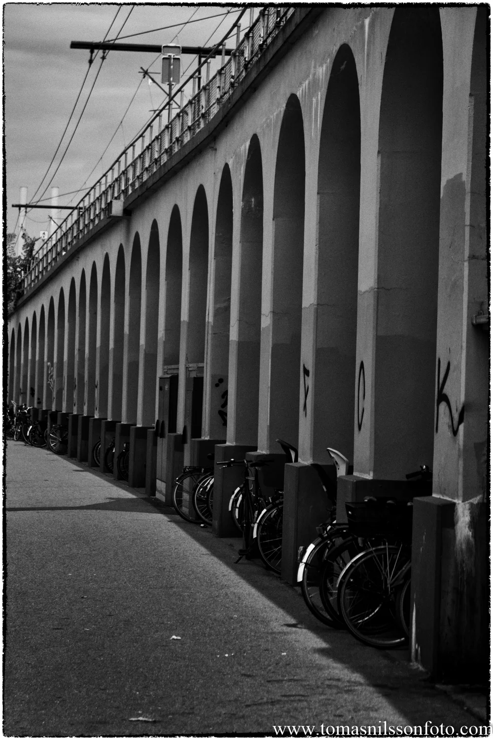 Arches under the northbound railway