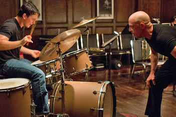 Miles Teller and J.K. Simmons go head to head in, Whiplash. 