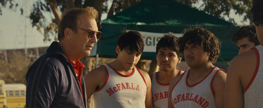 Kevin Costner as Coach Jim White in, McFarland