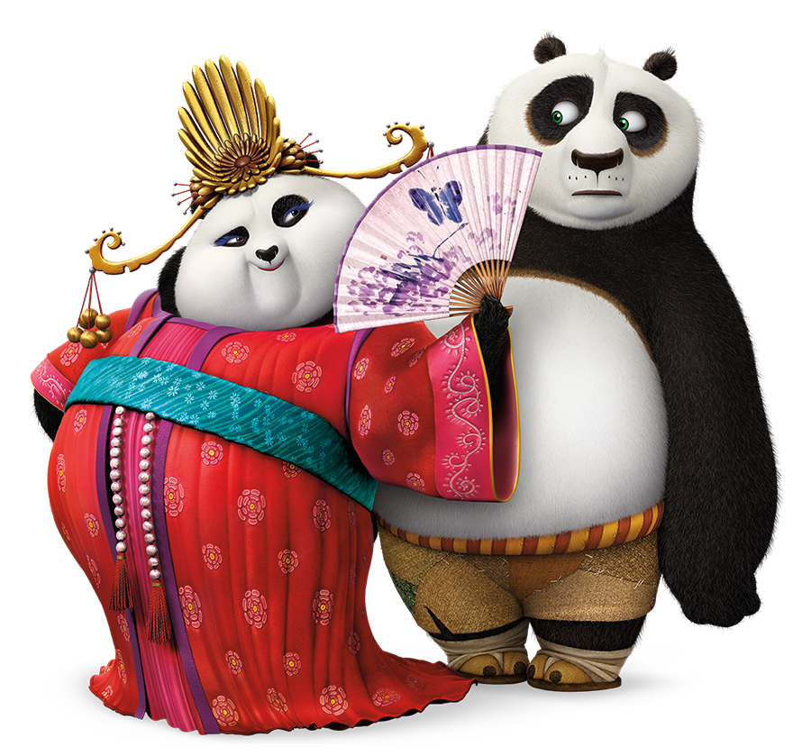 Mei Mei (Kate Hudson) and Po (Jack Black) 
