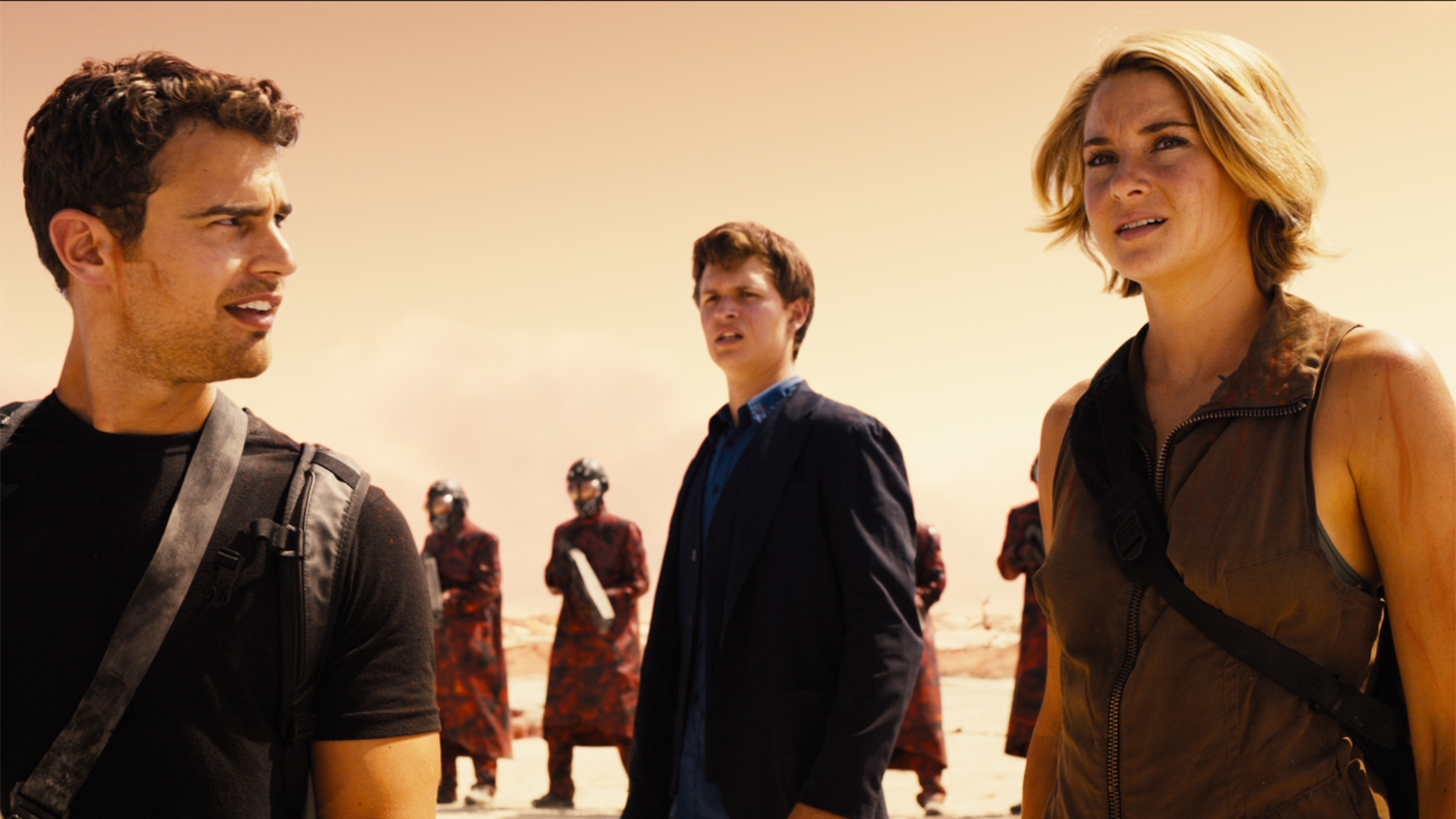 Theo james, Ansel Elgort and Shailene Woodley
