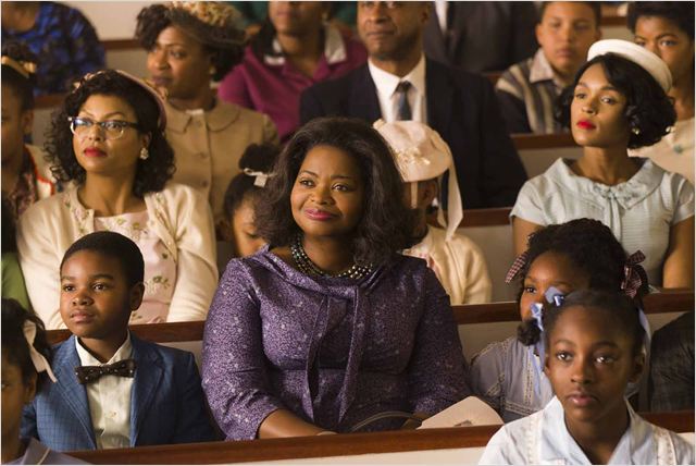 Octavia Spencer with co-stars Taraji P. Henson and Janelle Monae in, Hidden Figures 