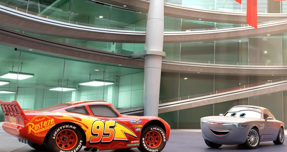 Lightning McQueen and Sterling talk shop in Cars 3