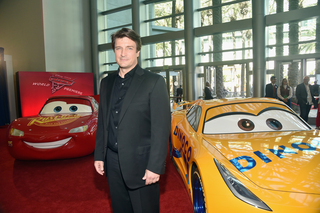 Nathan Fillion at the World Premiere of Cars 3 in Anaheim, California ( Disneyland) June 10/17