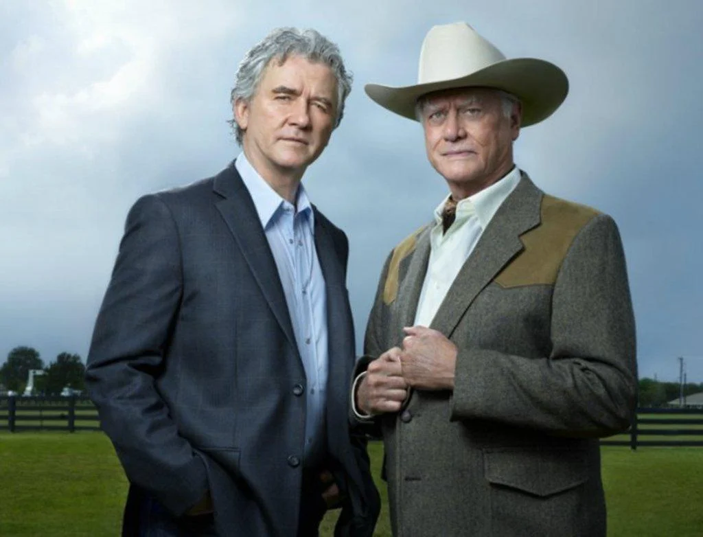 Patrick Duffy and Larry Hagman in "Dallas" 