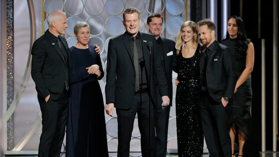 Three Billboards outside Ebbing Missouri wins Best Picture, Best Actress and Best Supporting Actor