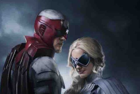 Alan Richson as “Hawk” and Minka Kelly as “Dove”