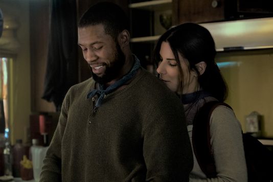 Trevante Rhodes and Sandra Bullock in, Birdbox