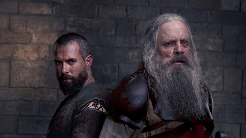 Tom Cullen and Mark Hamill in, Knightfall