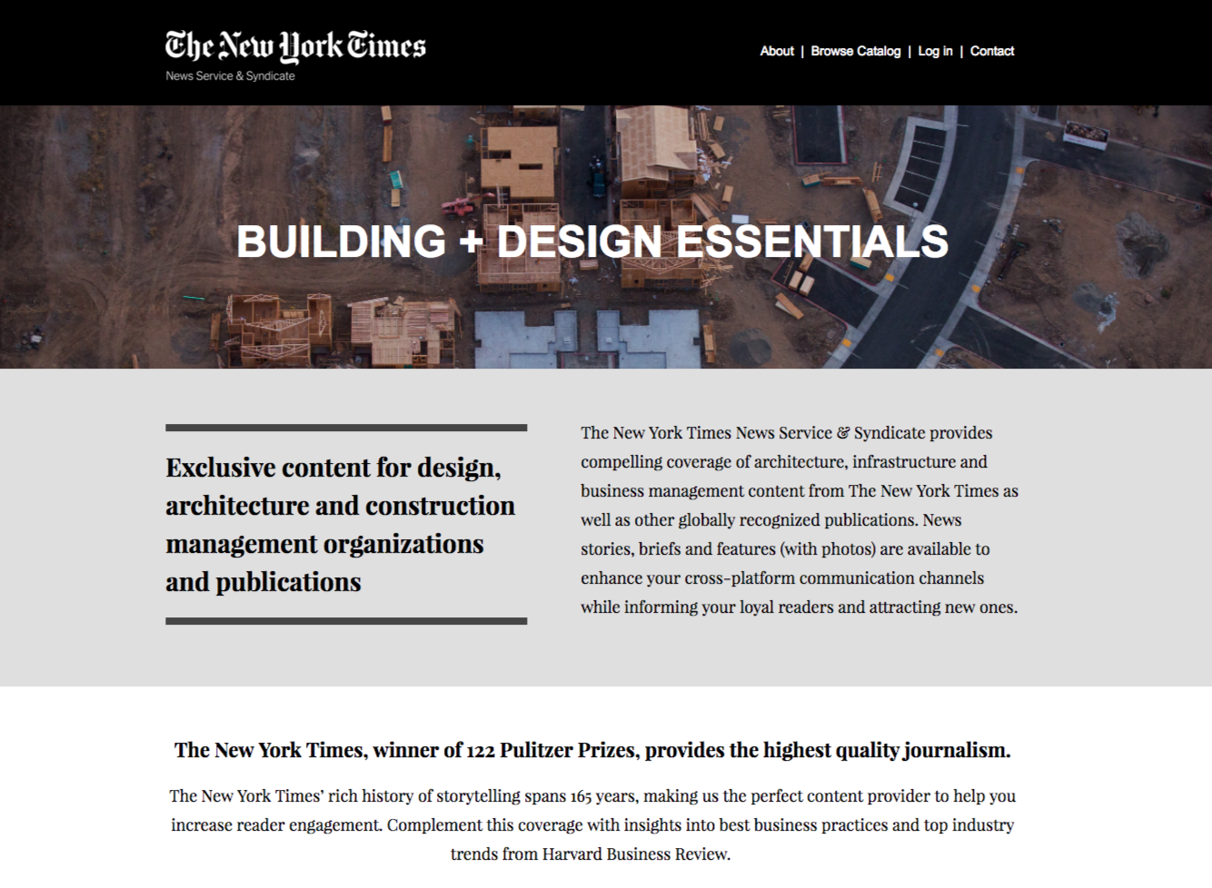Product Landing Pages, The New York Times