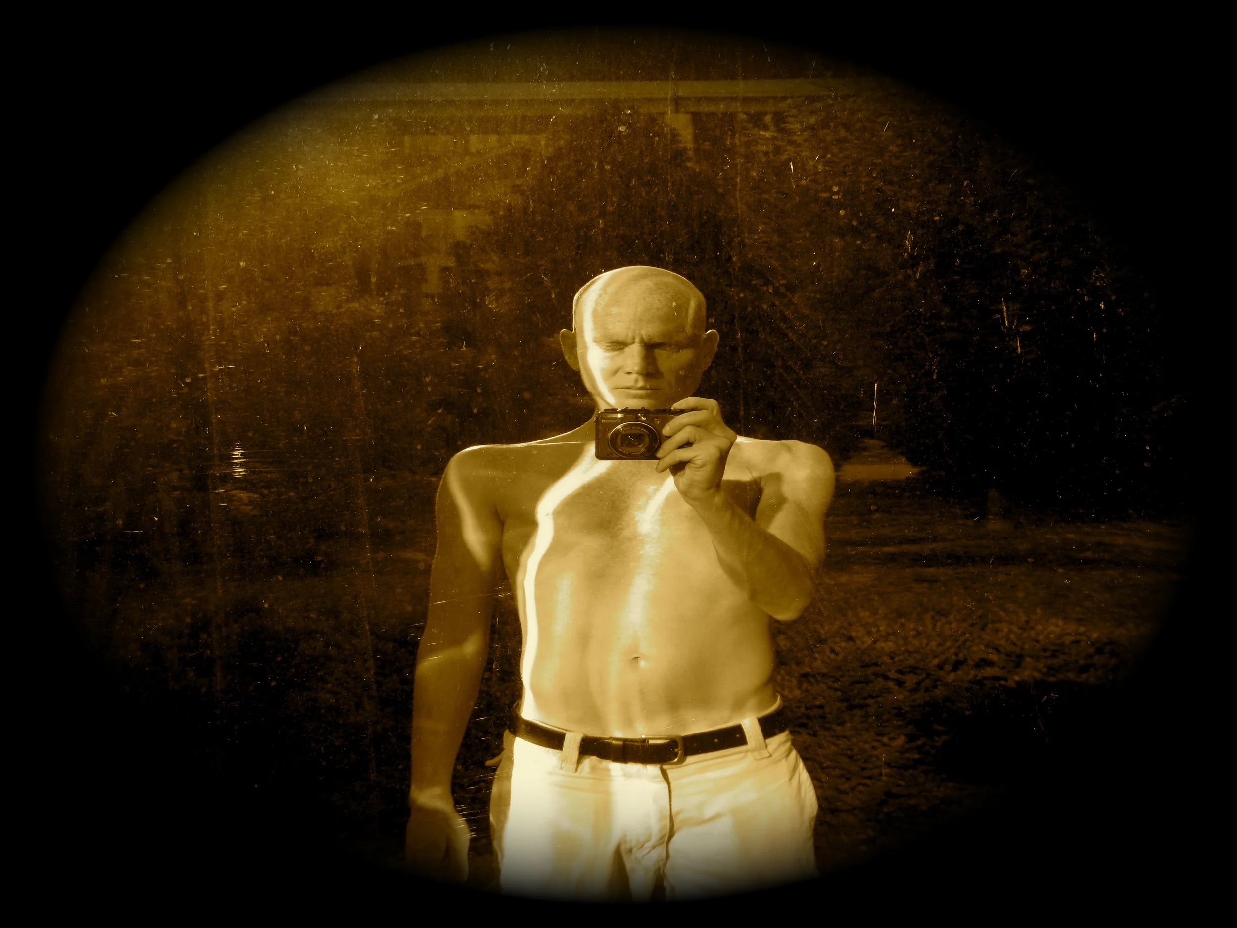 SELF-PORTRAIT WITH CLOSED EYES, CINCINNATI, OHIO