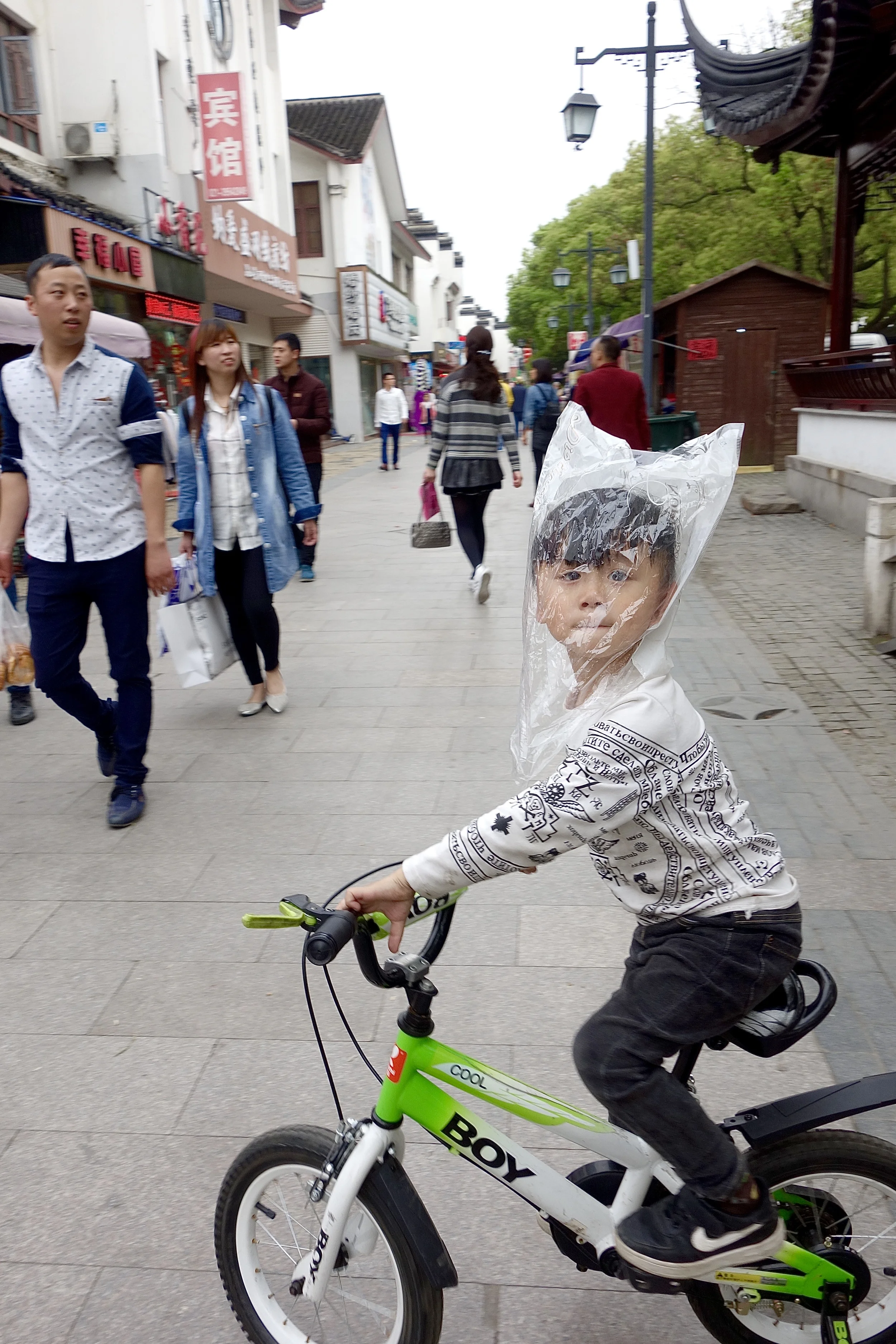 BOY IN A PLASTIC BAG