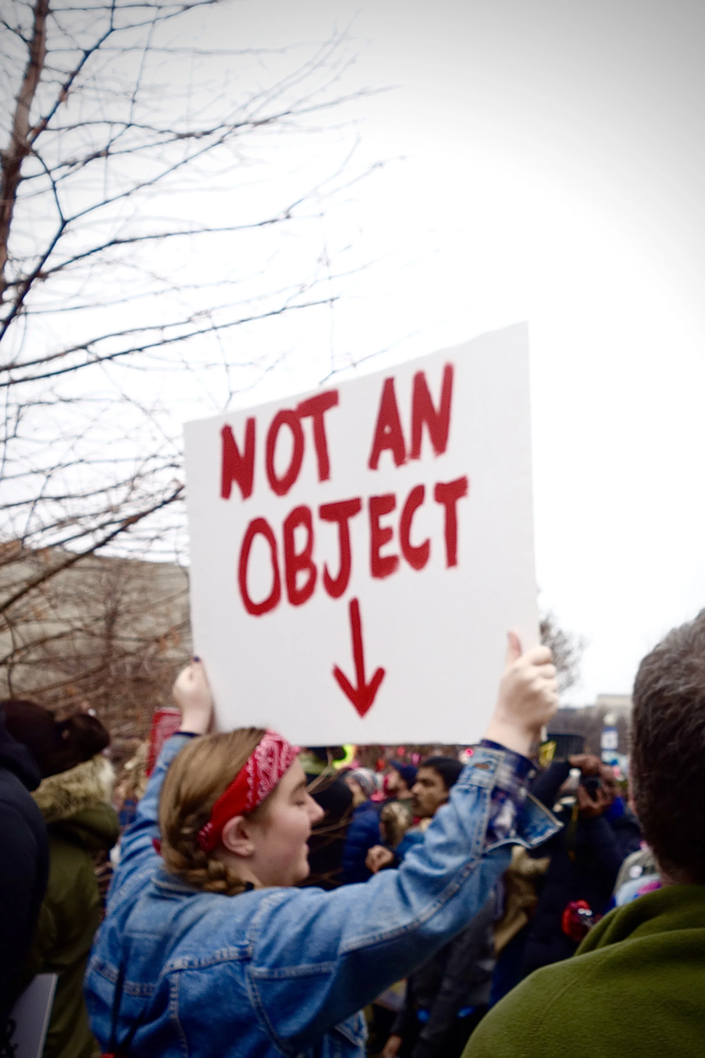 FUZZY OBJECT IN RED, WHITE, AND BLUE