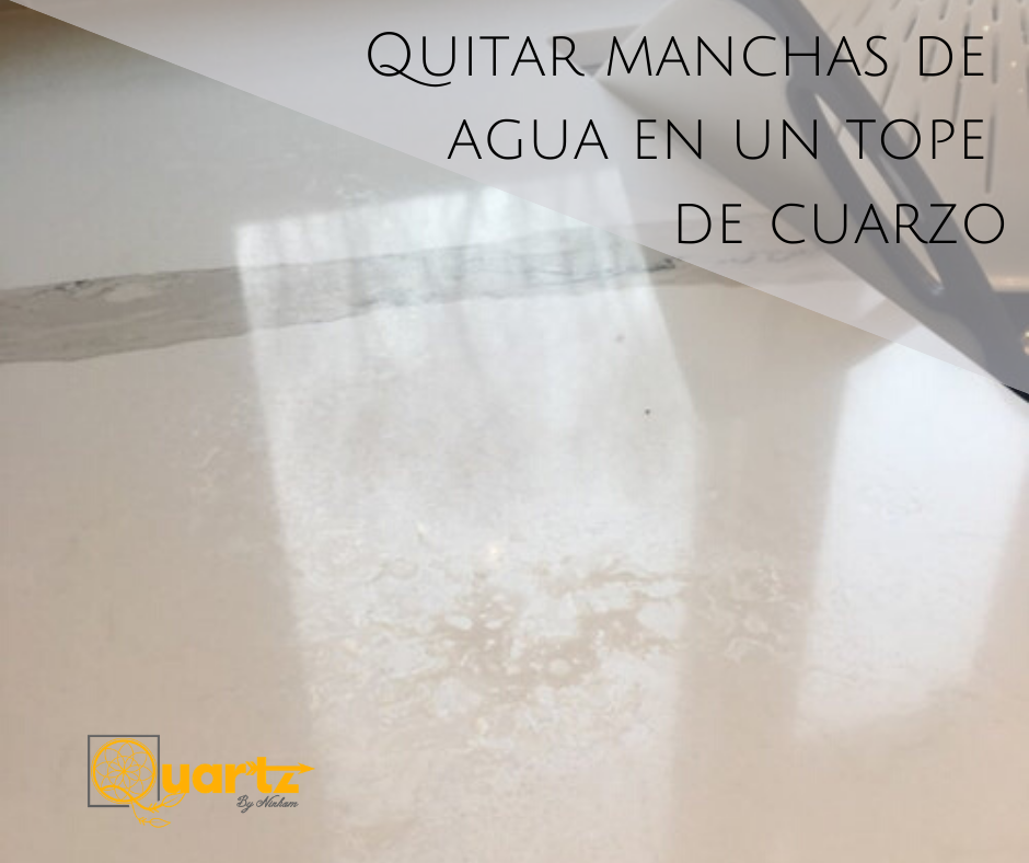 Quitar manchas de agua en un tope de cuarzo