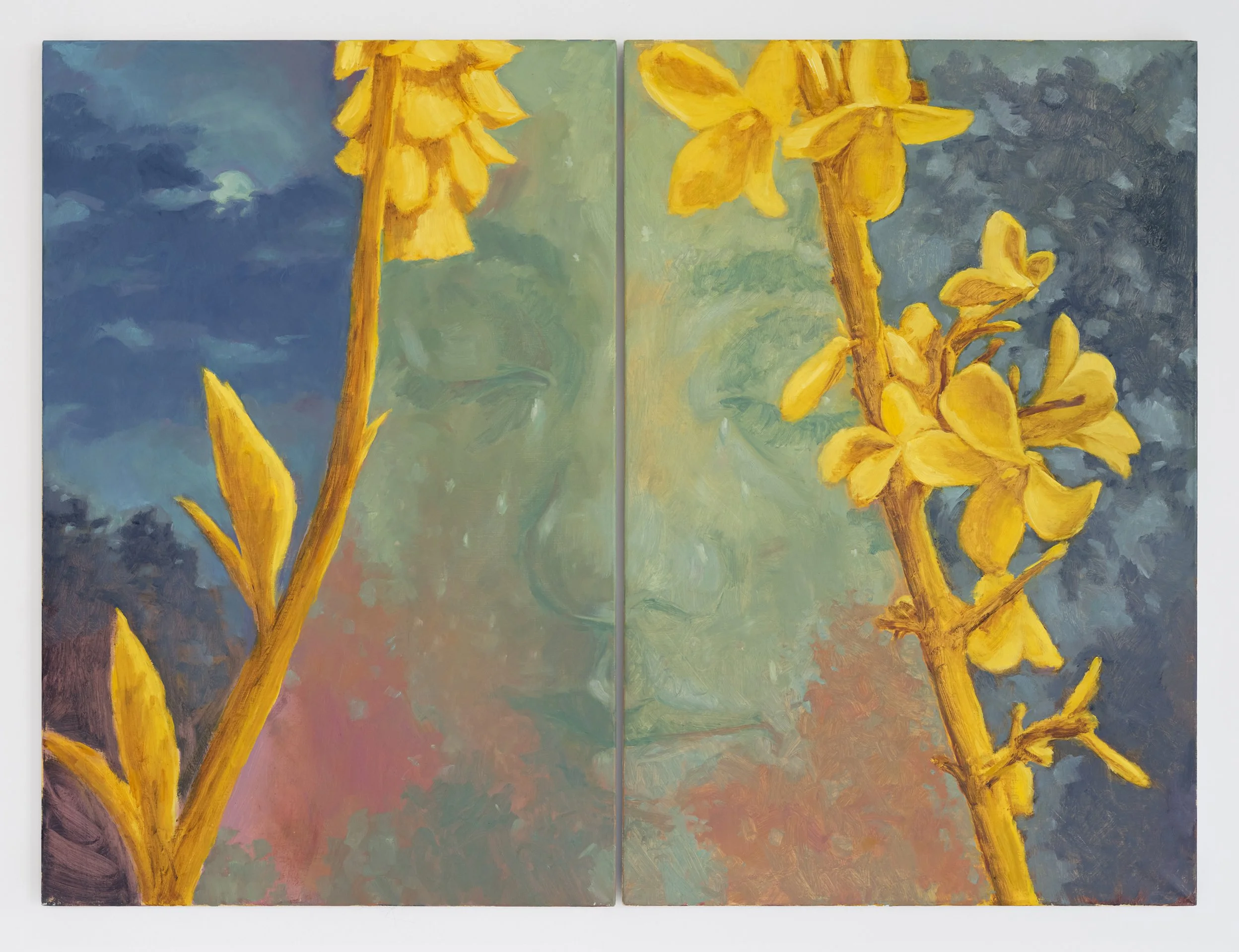 As spring flowers bloom (diptych)