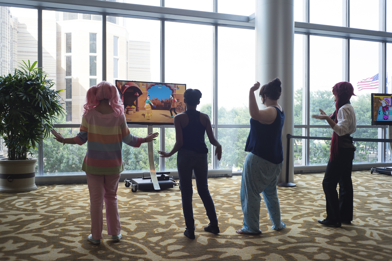 Dance Dance Revolution booth. June 9, 2017